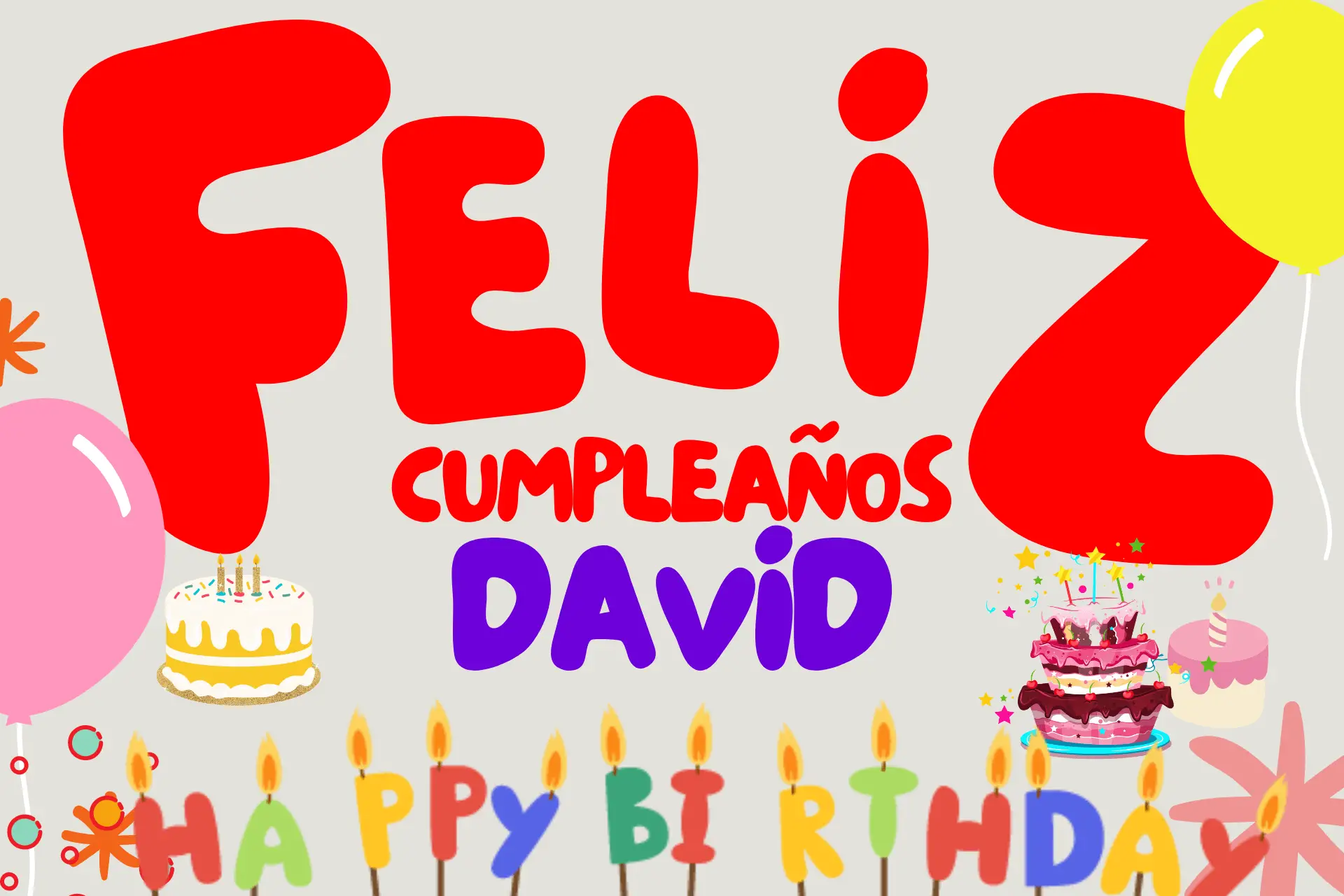 feliz cumpleaños David
