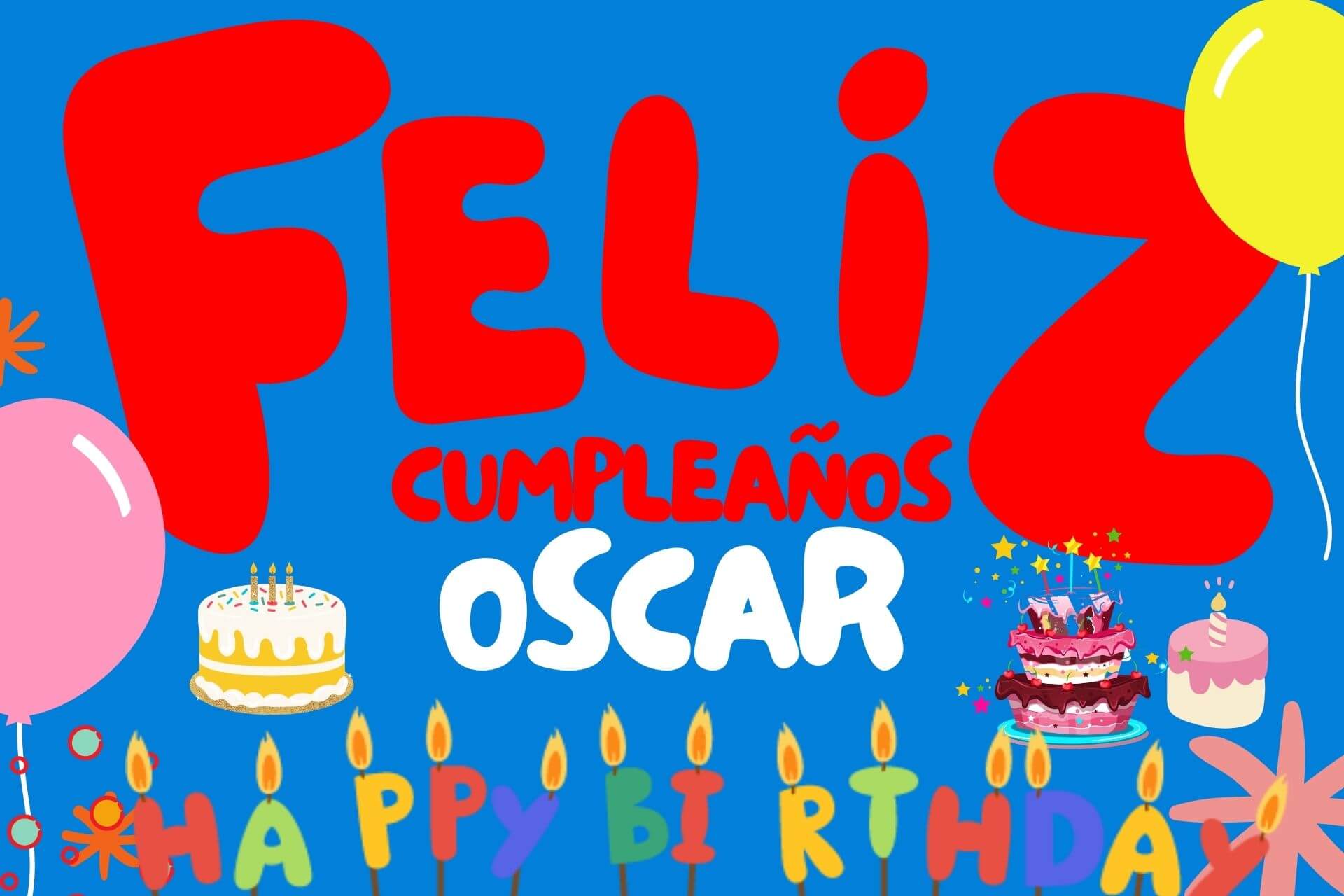 Feliz cumpleaños Oscar! Envía tus mejores deseos